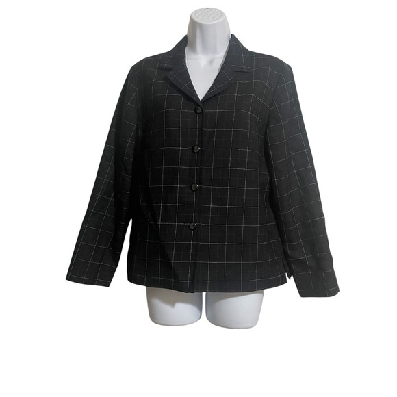 Pendleton Plaid Wool Blazer Petite Career Office Button Front Jacket 10 - Picture 1 of 5